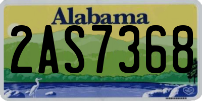 AL license plate 2AS7368