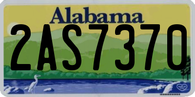 AL license plate 2AS7370