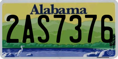 AL license plate 2AS7376