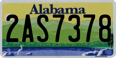 AL license plate 2AS7378