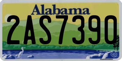 AL license plate 2AS7390