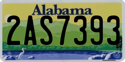 AL license plate 2AS7393