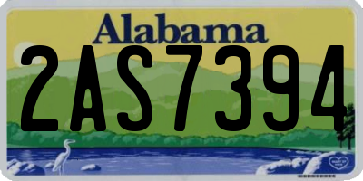 AL license plate 2AS7394