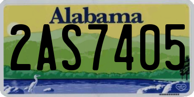 AL license plate 2AS7405