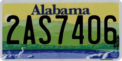 AL license plate 2AS7406