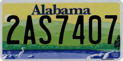 AL license plate 2AS7407