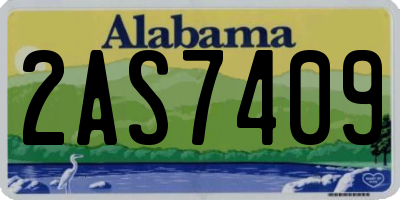 AL license plate 2AS7409