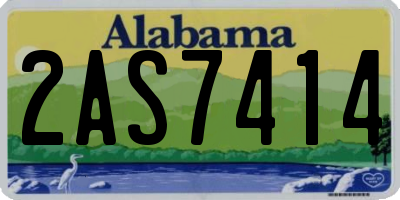 AL license plate 2AS7414