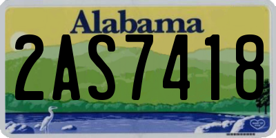 AL license plate 2AS7418