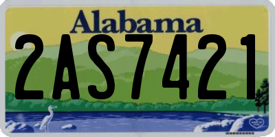 AL license plate 2AS7421