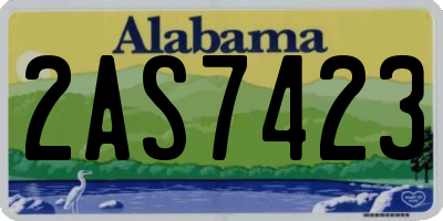 AL license plate 2AS7423