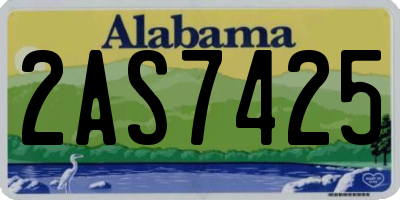 AL license plate 2AS7425