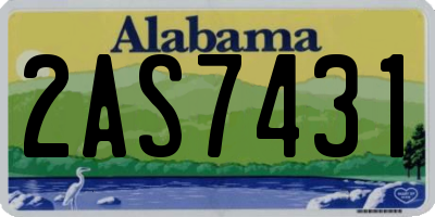 AL license plate 2AS7431