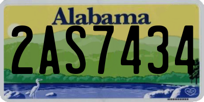 AL license plate 2AS7434