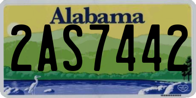 AL license plate 2AS7442
