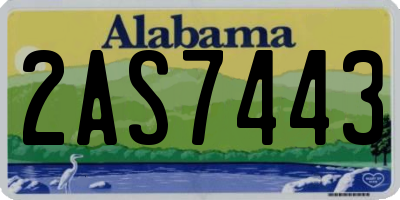 AL license plate 2AS7443