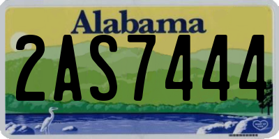 AL license plate 2AS7444