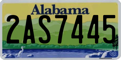 AL license plate 2AS7445