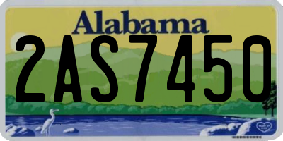 AL license plate 2AS7450
