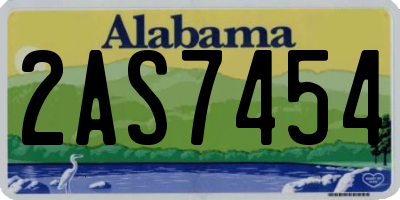 AL license plate 2AS7454