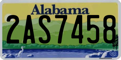 AL license plate 2AS7458