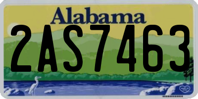 AL license plate 2AS7463