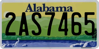 AL license plate 2AS7465