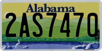 AL license plate 2AS7470