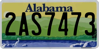 AL license plate 2AS7473