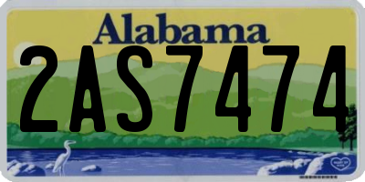 AL license plate 2AS7474