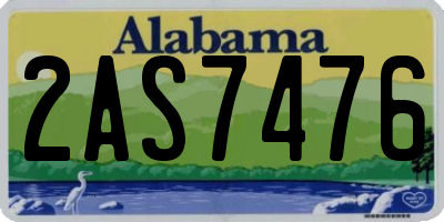 AL license plate 2AS7476