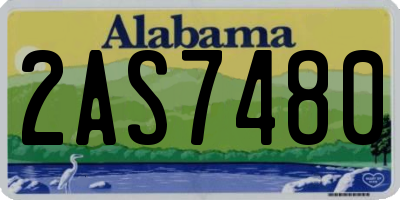 AL license plate 2AS7480