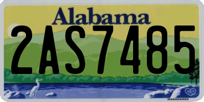 AL license plate 2AS7485