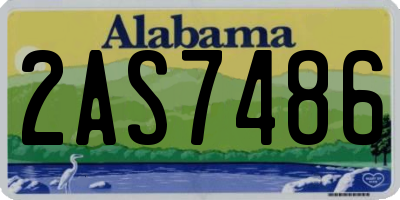 AL license plate 2AS7486