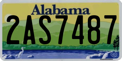 AL license plate 2AS7487