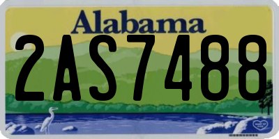 AL license plate 2AS7488