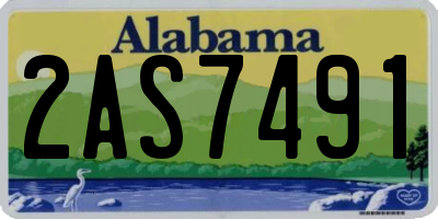 AL license plate 2AS7491