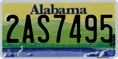 AL license plate 2AS7495