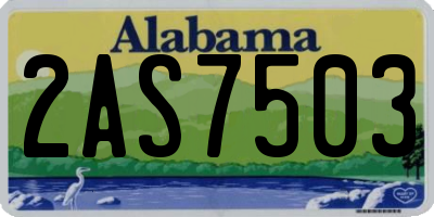 AL license plate 2AS7503