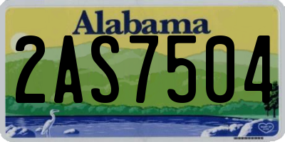 AL license plate 2AS7504
