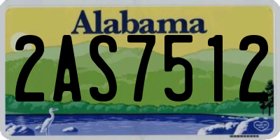 AL license plate 2AS7512