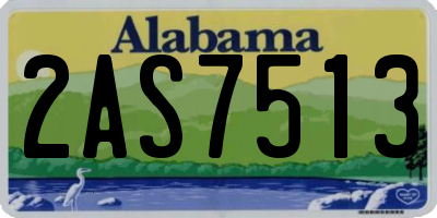 AL license plate 2AS7513