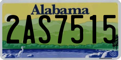 AL license plate 2AS7515