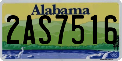 AL license plate 2AS7516