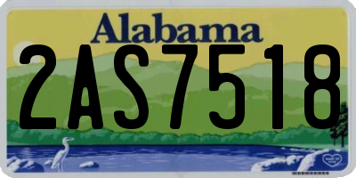AL license plate 2AS7518