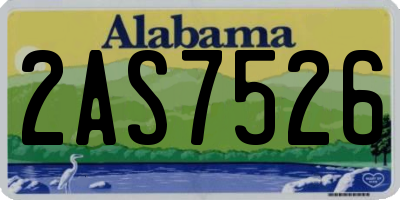 AL license plate 2AS7526