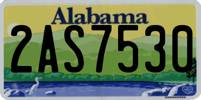 AL license plate 2AS7530