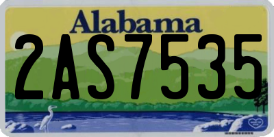 AL license plate 2AS7535
