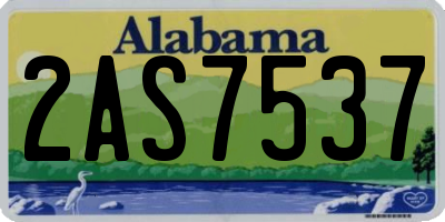 AL license plate 2AS7537