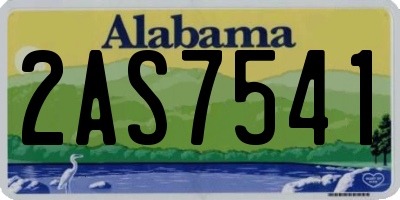 AL license plate 2AS7541